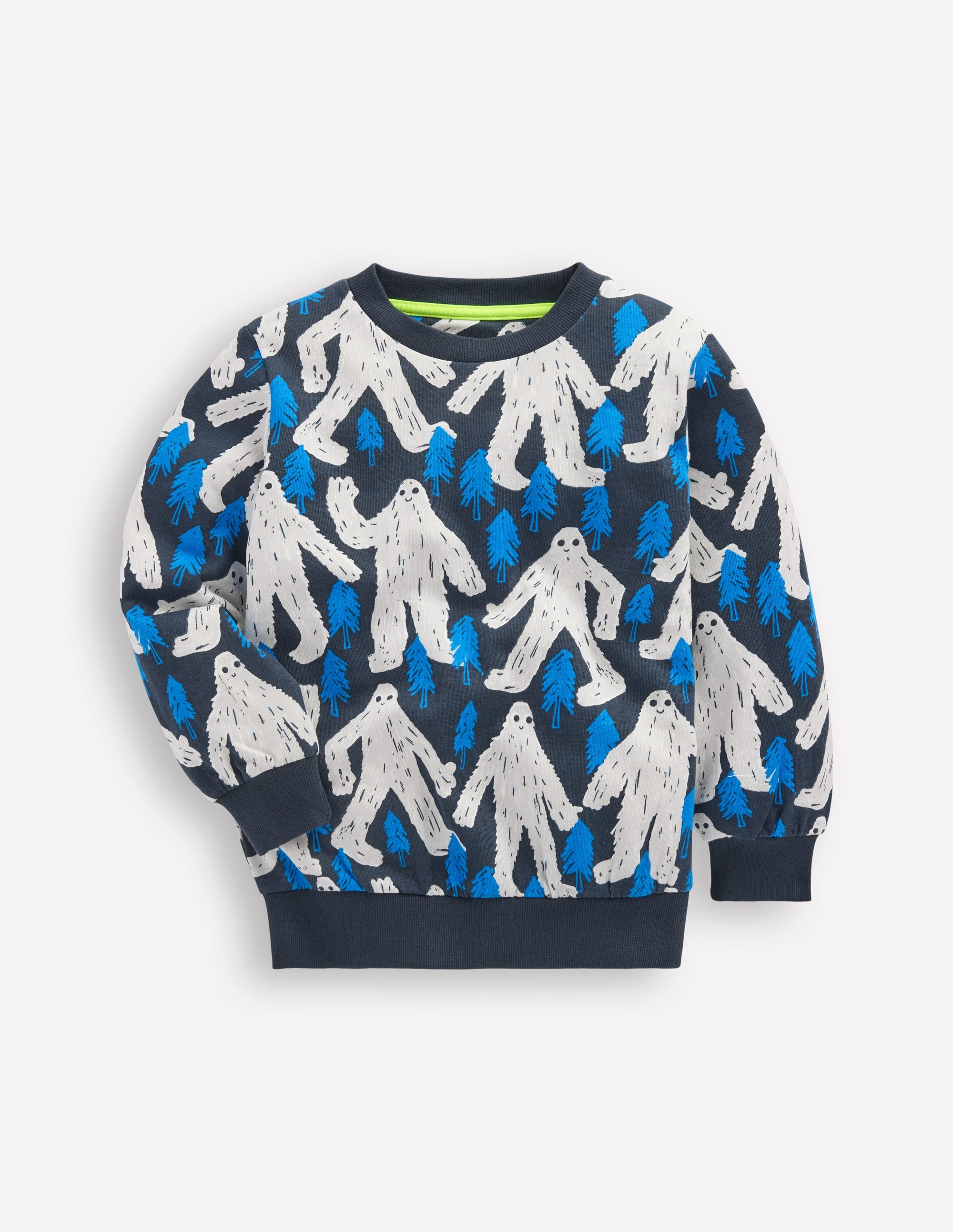 Bedrucktes Sweatshirt für den Alltag-Directoire-Blau Yeti - Image 1