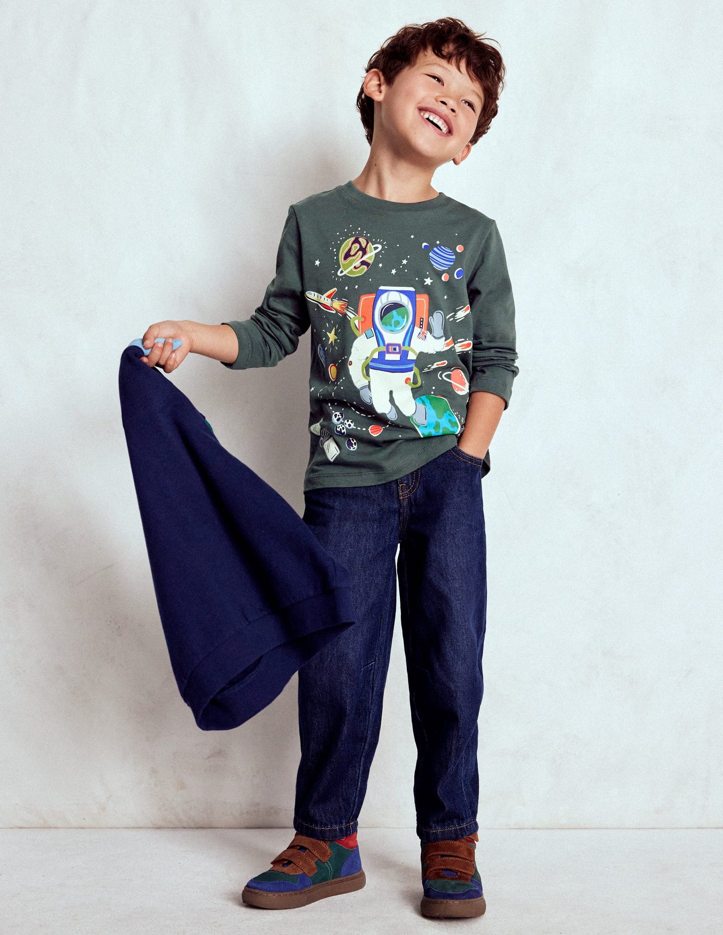 Im Dunkeln leuchtendes Langarmshirt-Phantom Raumfahrer