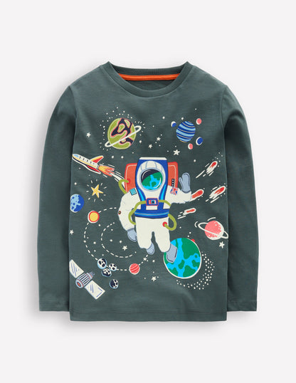 T-shirt phosphorescent à manches longues-Astronaute fantôme-3