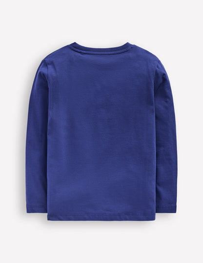 Im Dunkeln leuchtendes Langarmshirt-Dämmerungsblau Nordlichter-4