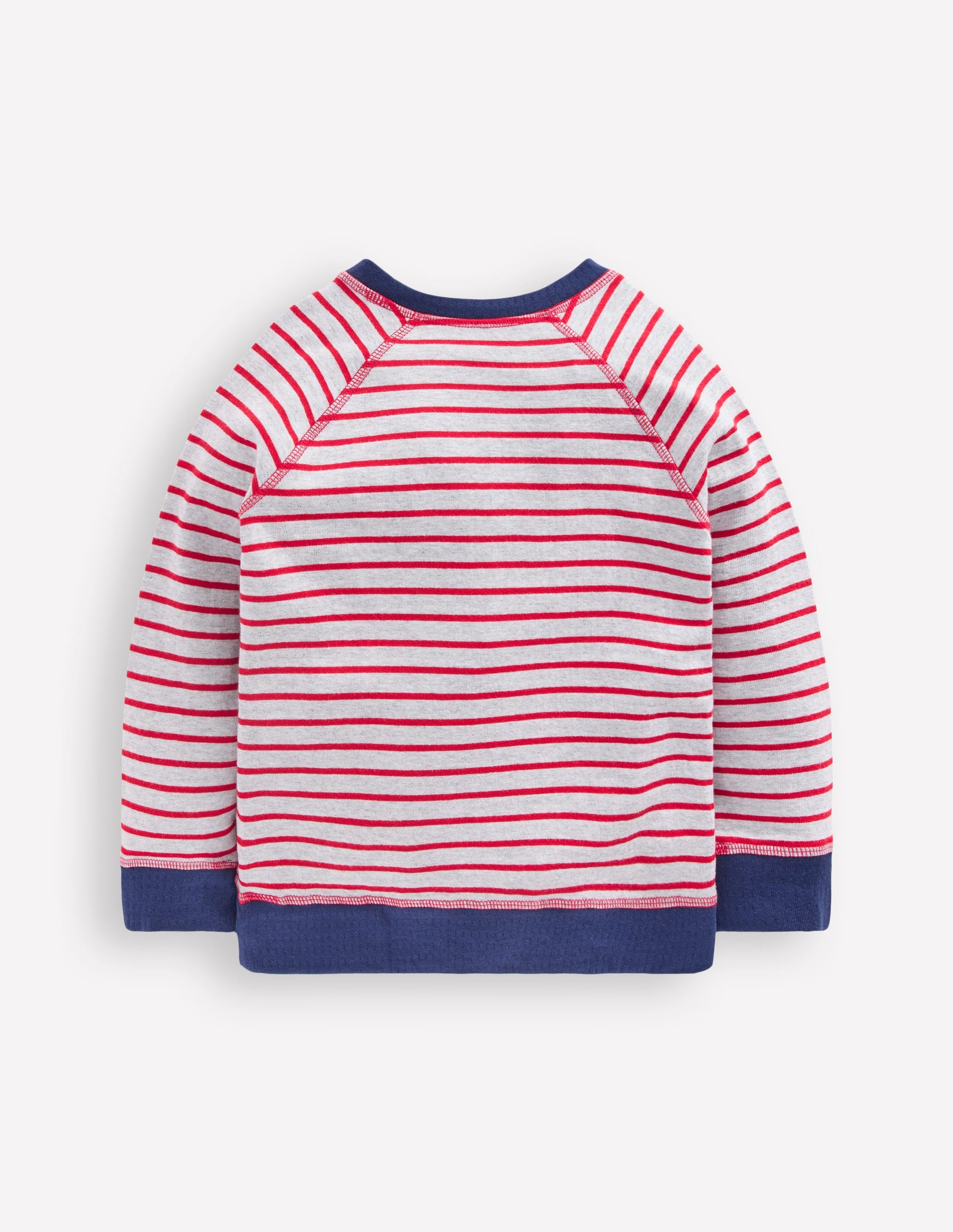 Langarmshirt zum Wenden-Marsrot/Mittelalterliches Blau-3