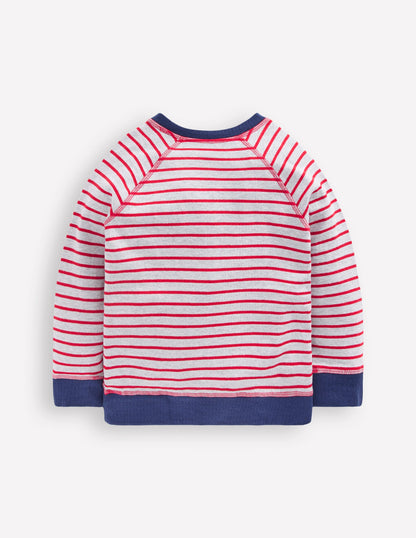 Langarmshirt zum Wenden-Marsrot/Mittelalterliches Blau-3