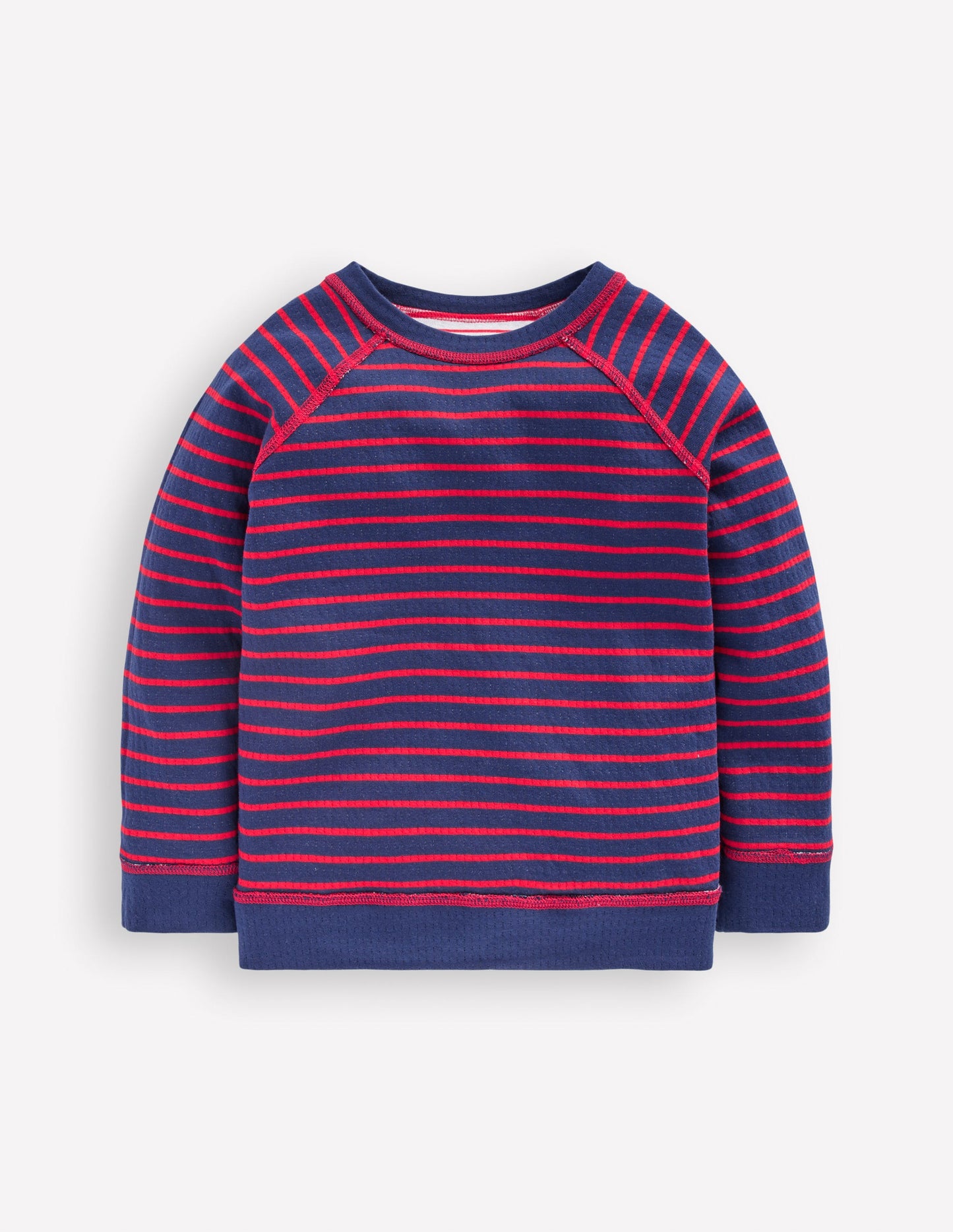 Langarmshirt zum Wenden-Marsrot/Mittelalterliches Blau