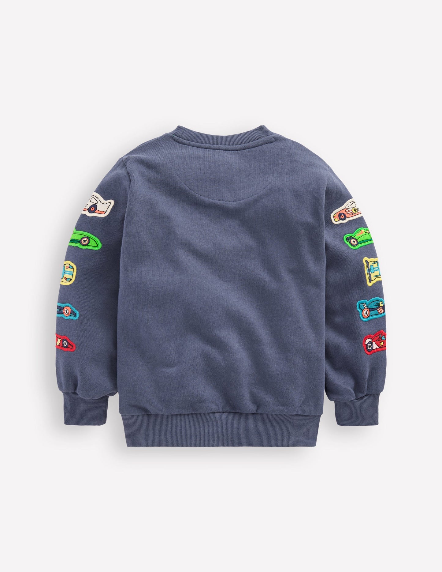 Sweatshirt mit Applikation-Vintage Indigoblau Autos