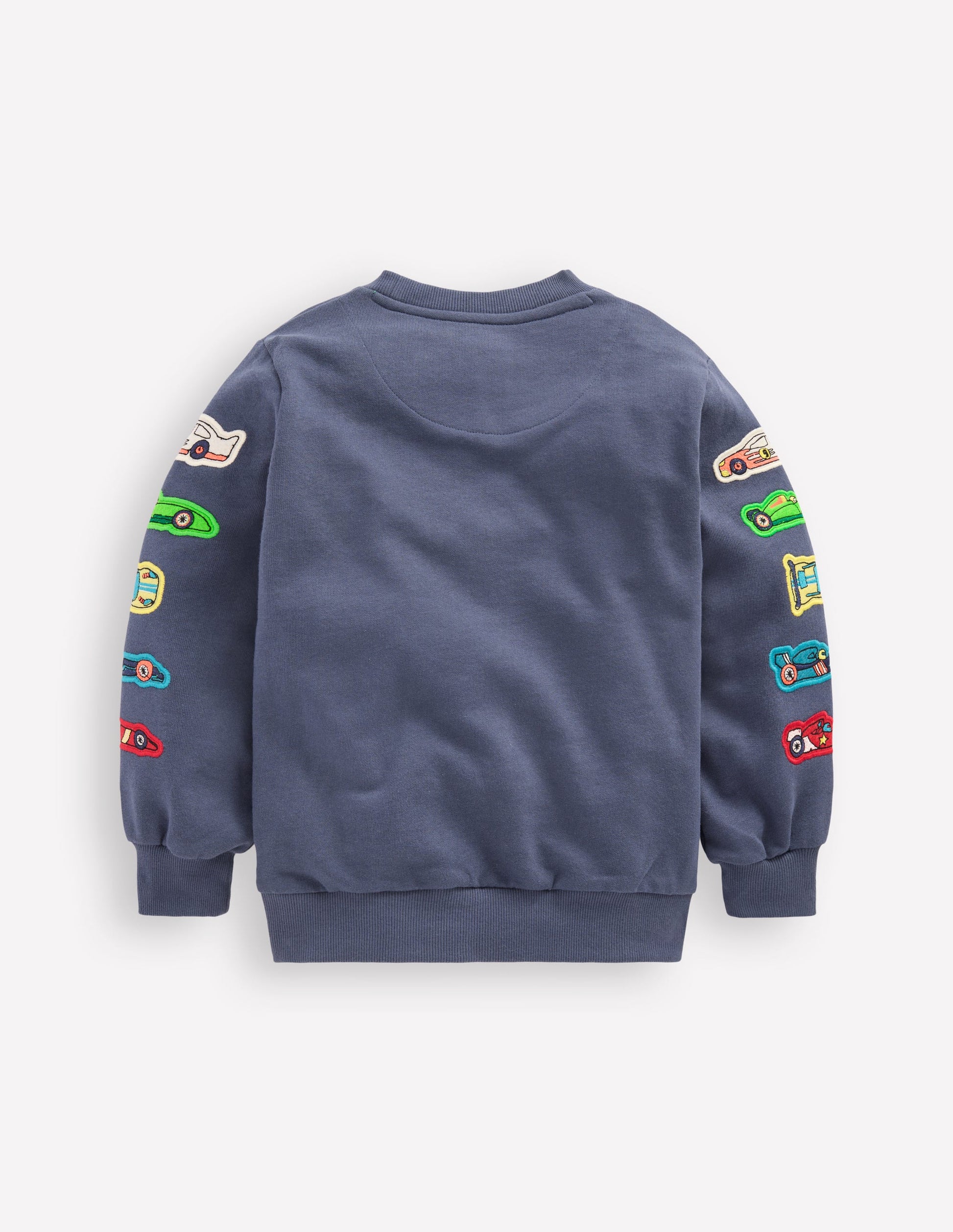 Sweatshirt mit Applikation-Vintage Indigoblau Autos-5