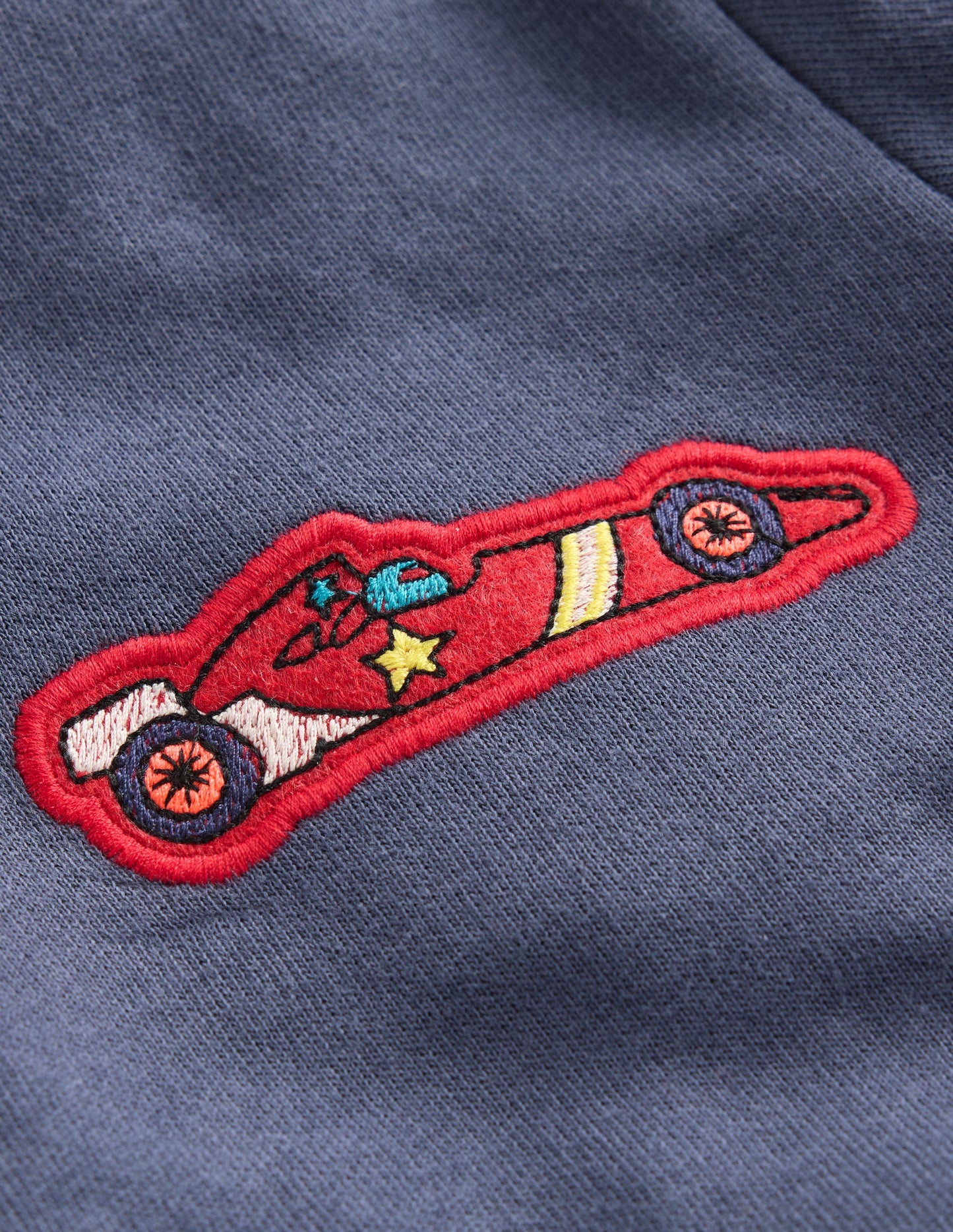 Sweatshirt mit Applikation-Vintage Indigoblau Autos