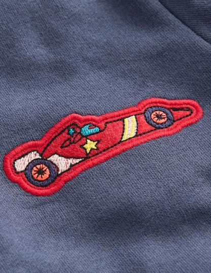 Sweatshirt mit Applikation-Vintage Indigoblau Autos-6