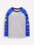 T-shirt à manches raglan imprimées-Voitures de course
