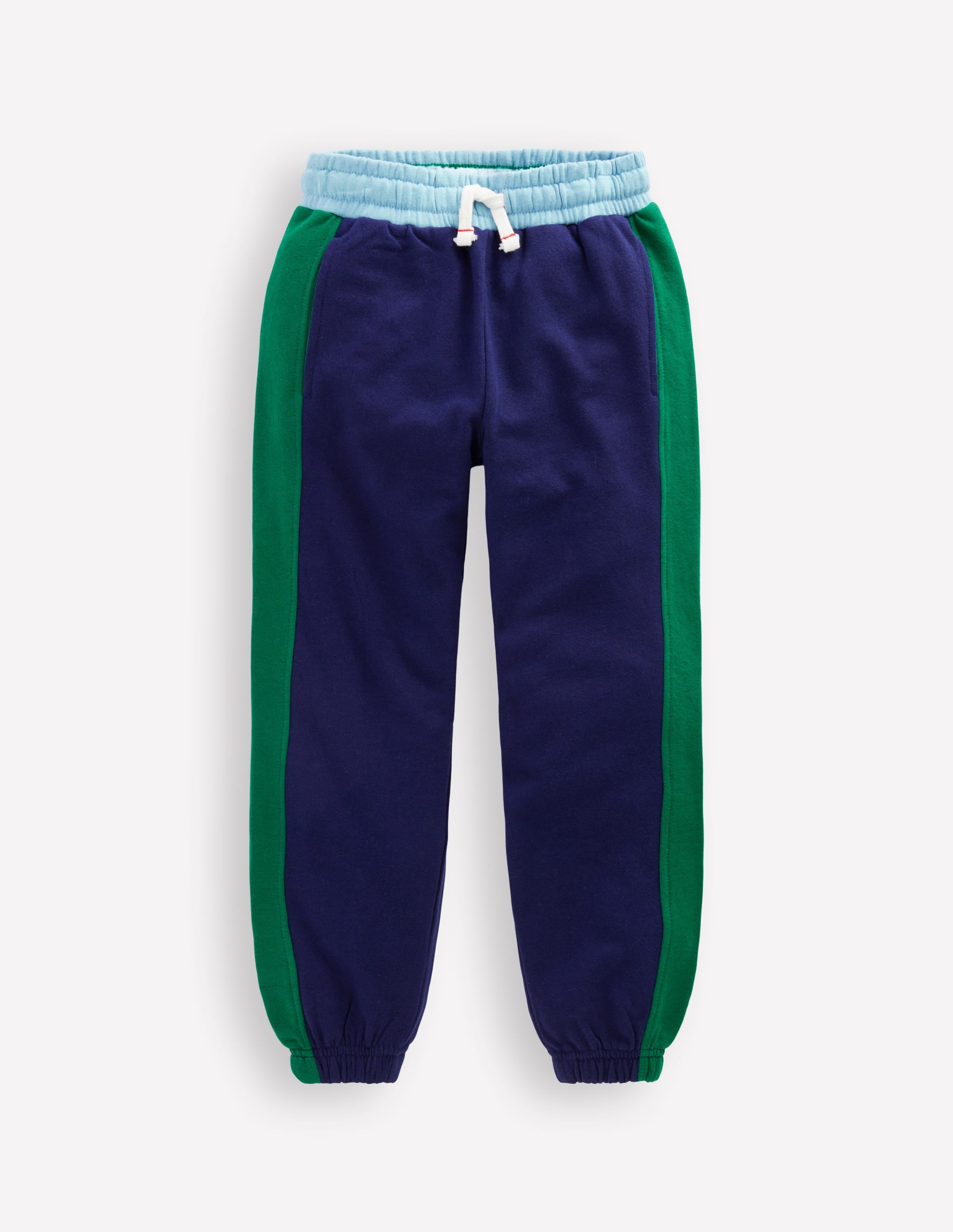 Jogginghose in Blockfarben mit Bündchen-Mittelalterliches Blau Blockfarben - Image 2