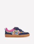 Niedrige Sneaker mit Blockfarben-Blumenmuster