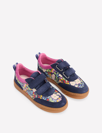 Niedrige Sneaker mit Blockfarben-Blumenmuster-2