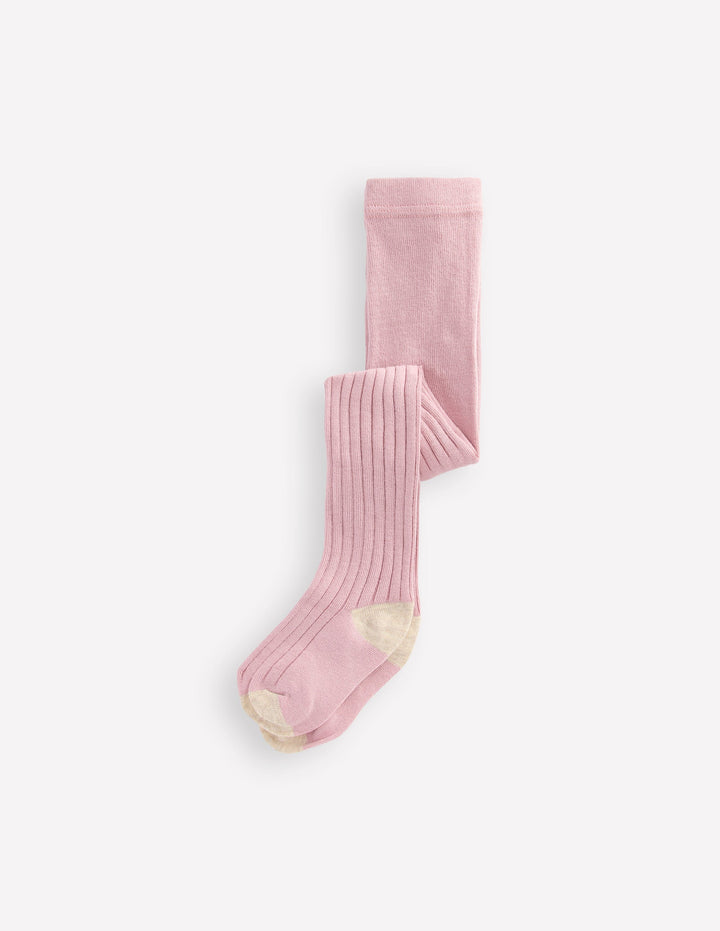 Gerippte Baby-Strumpfhose-Vintage-Rosa