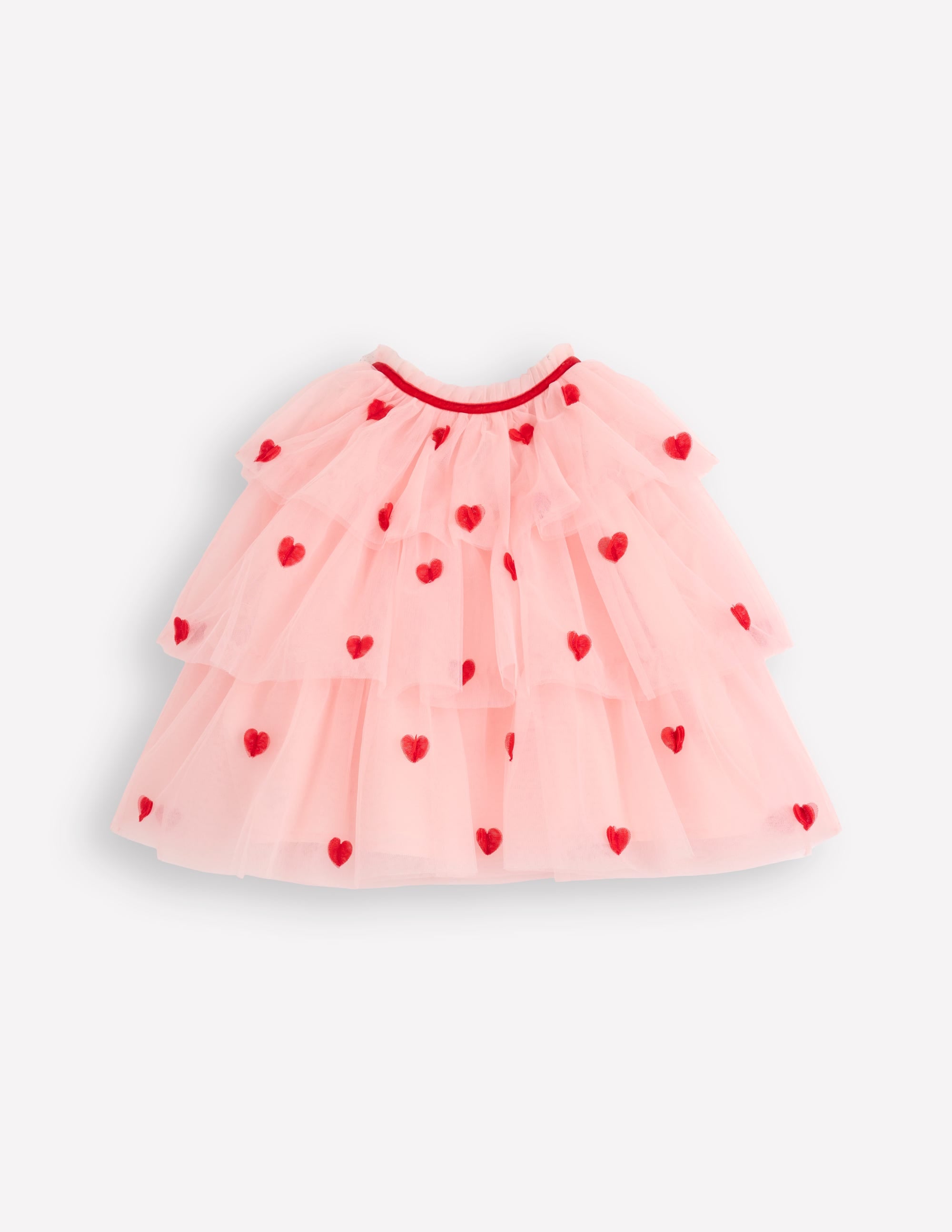 Cape en tulle à cœurs-Cœurs rose craie - Image 3