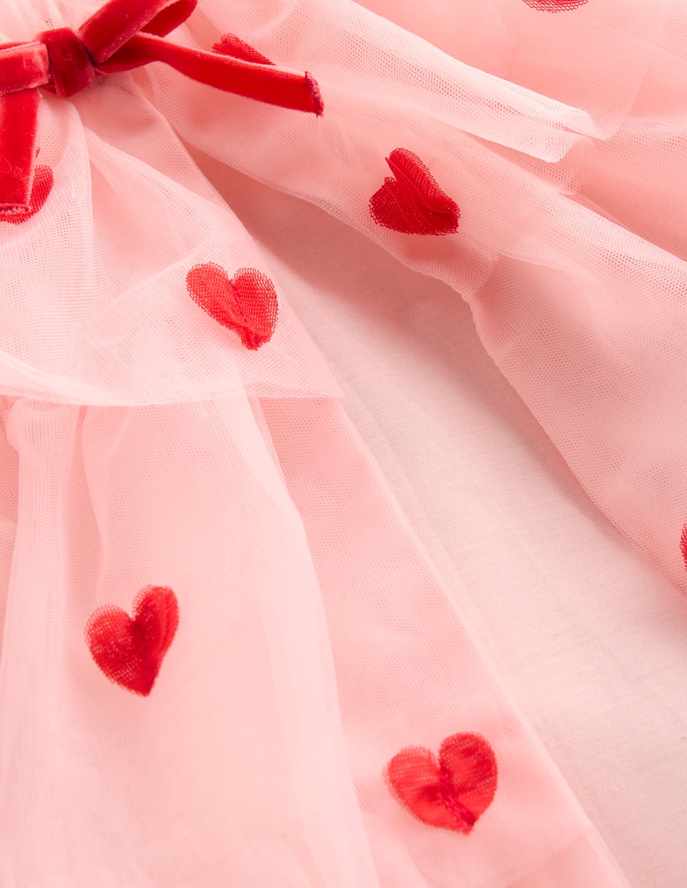 Cape en tulle à cœurs-Cœurs rose craie - Image 4