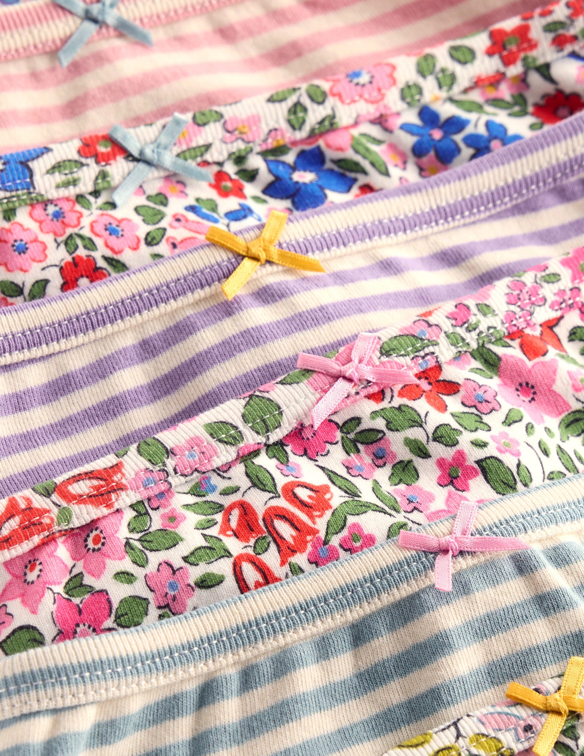 Unterhosen im 7er-Pack-Bunt Floral/Streifen-3