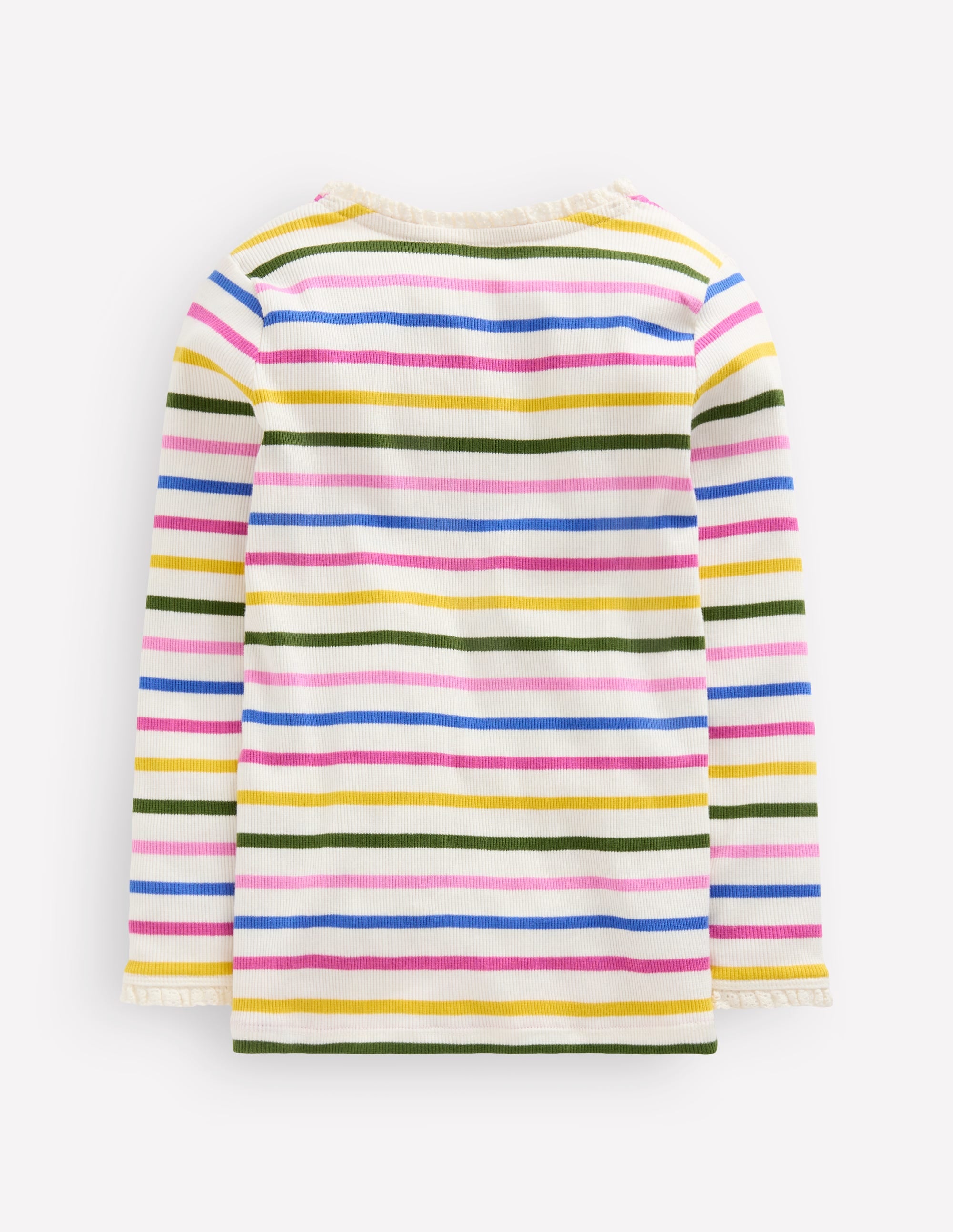 Geripptes Langarmshirt-Regenbogen Streifen - Image 2