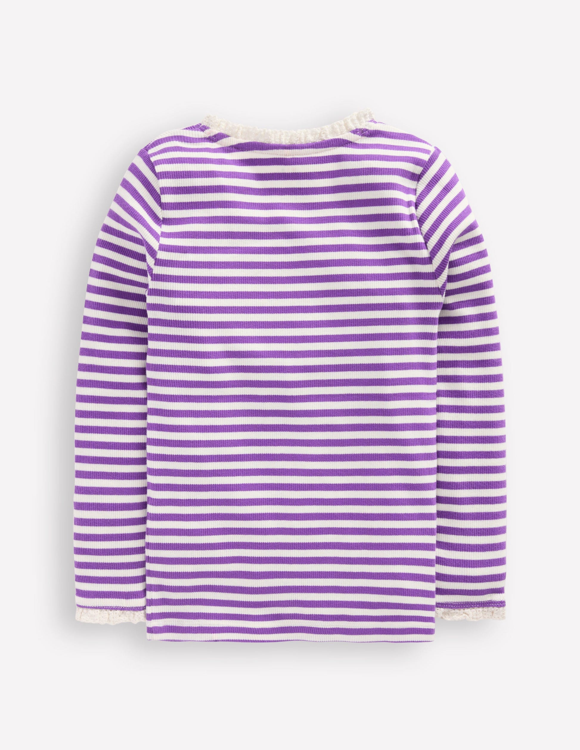 Geripptes Langarmshirt-Lila Topas Streifen-2