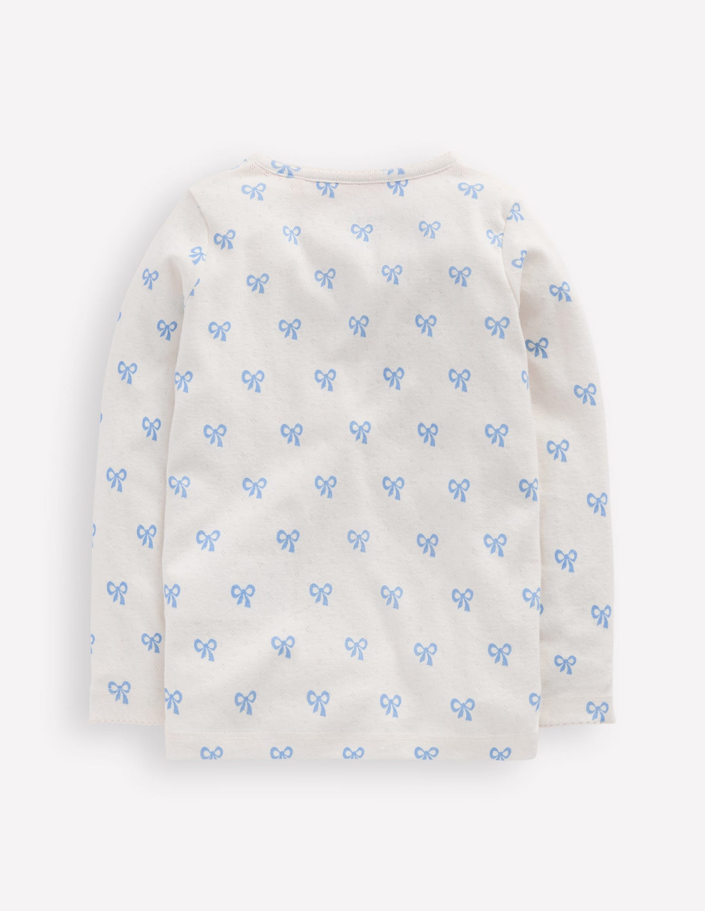 Long Sleeve Pointelle Top-Tiny Bows