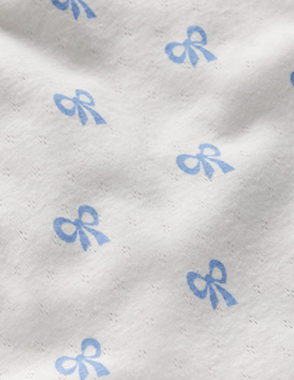 Long Sleeve Pointelle Top-Tiny Bows-6