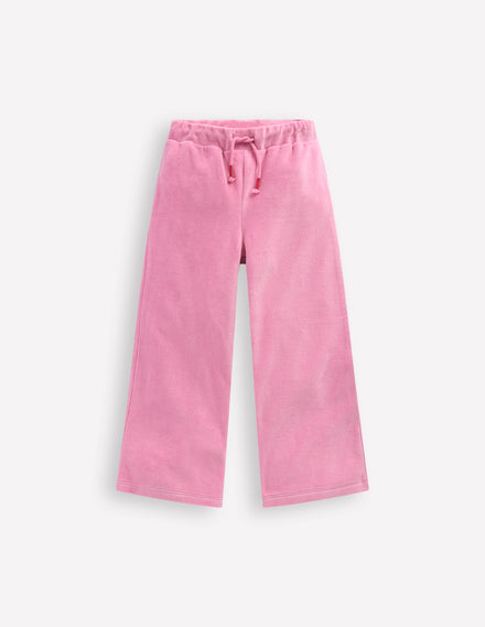 Samt-Jogginghose mit Herztasche-Kirschblütenrosa