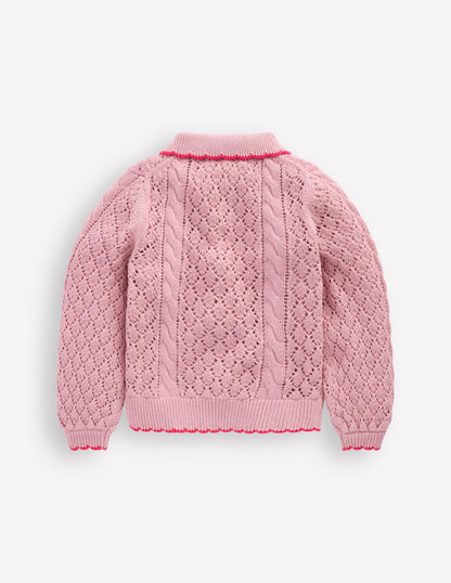 Bestickte Baumwoll-Strickjacke-Vintage-Rosa-2