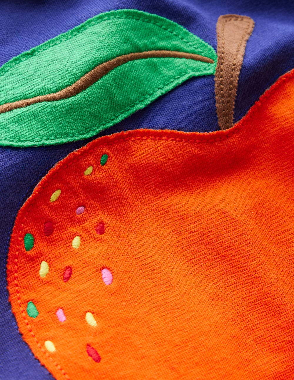 T-Shirt mit Applikation-Steuerbordblau Apfel-3
