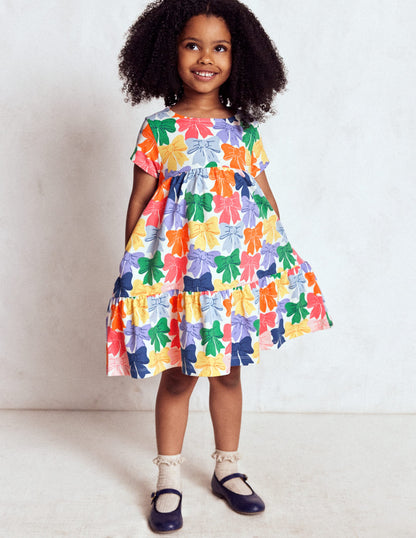Ariel Jerseykleid zum Herumwirbeln-Bunt Regenbogen Schleifen