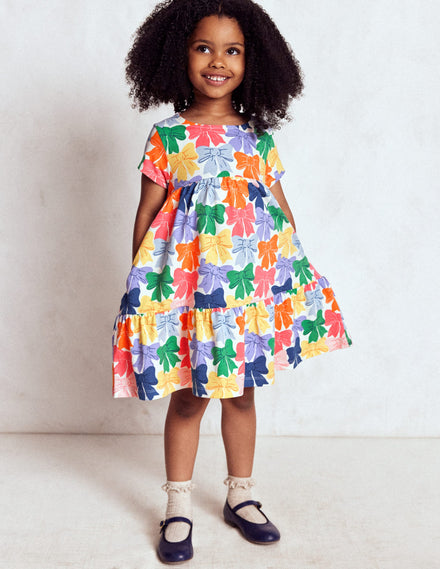 Ariel Jerseykleid zum Herumwirbeln-Bunt Regenbogen Schleifen