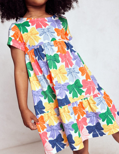 Ariel Jerseykleid zum Herumwirbeln-Bunt Regenbogen Schleifen