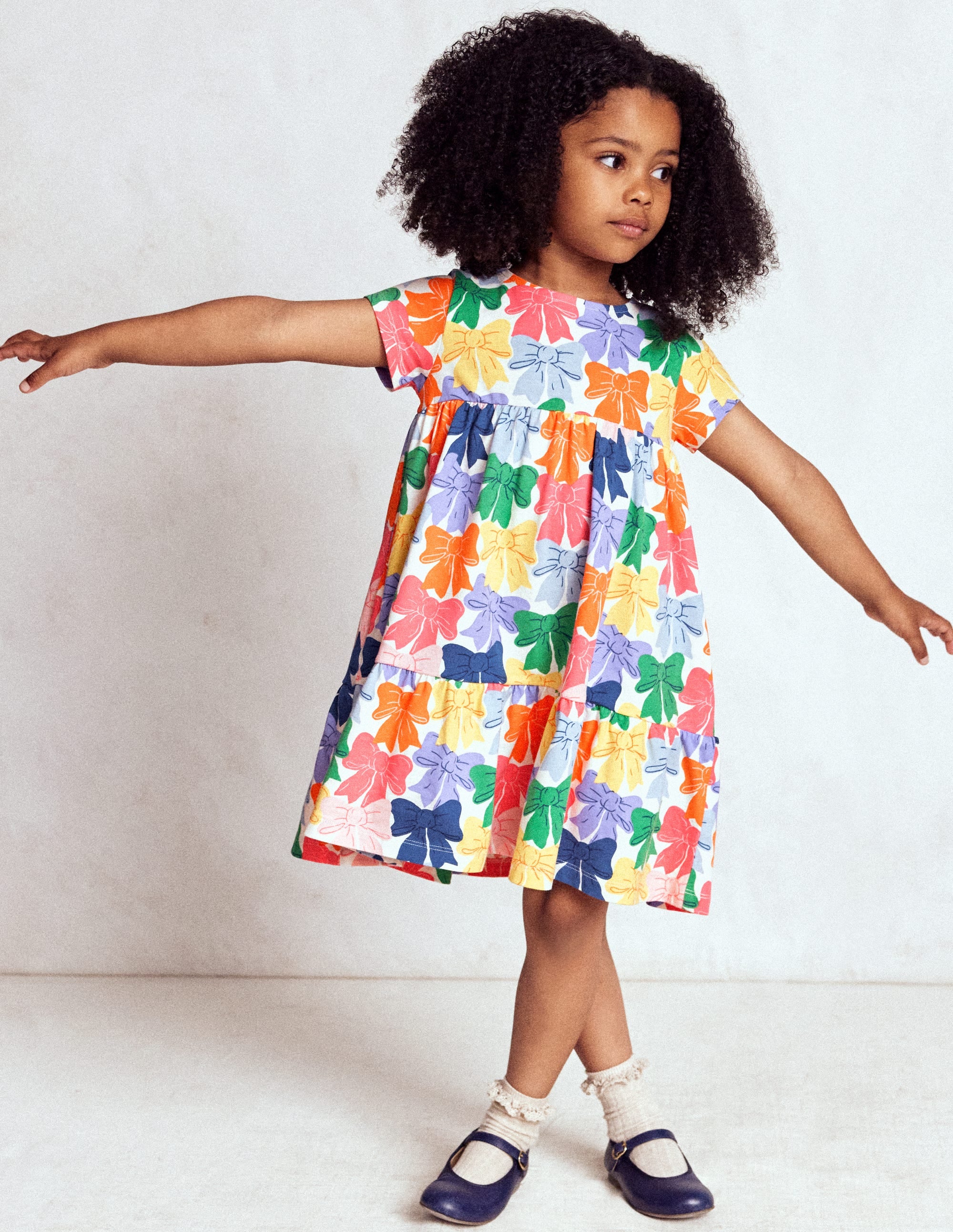 Ariel Jerseykleid zum Herumwirbeln-Bunt Regenbogen Schleifen - Image 3