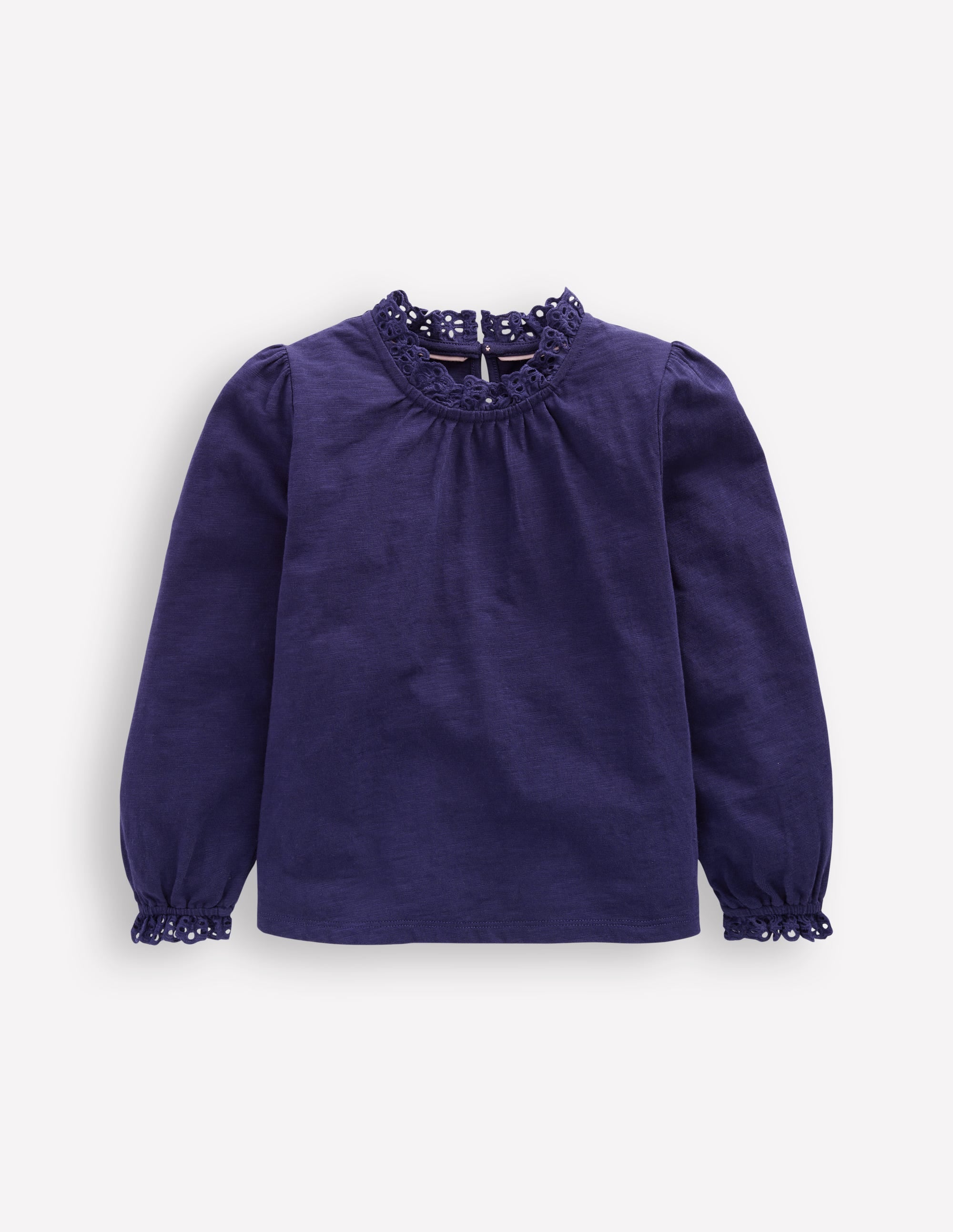 Jerseyoberteil mit Lochstickerei-Steuerbordblau - Image 1