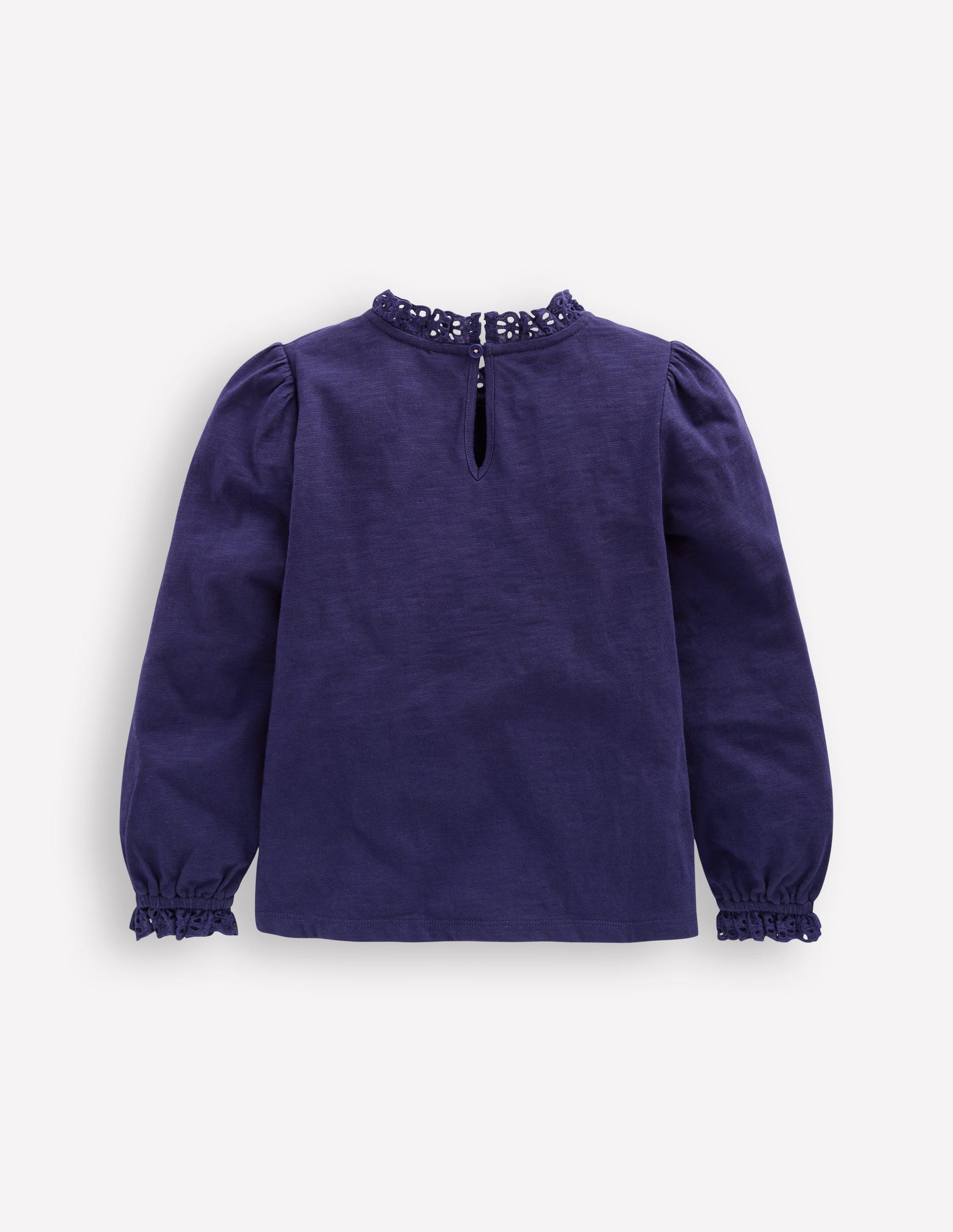 Jerseyoberteil mit Lochstickerei-Steuerbordblau-3