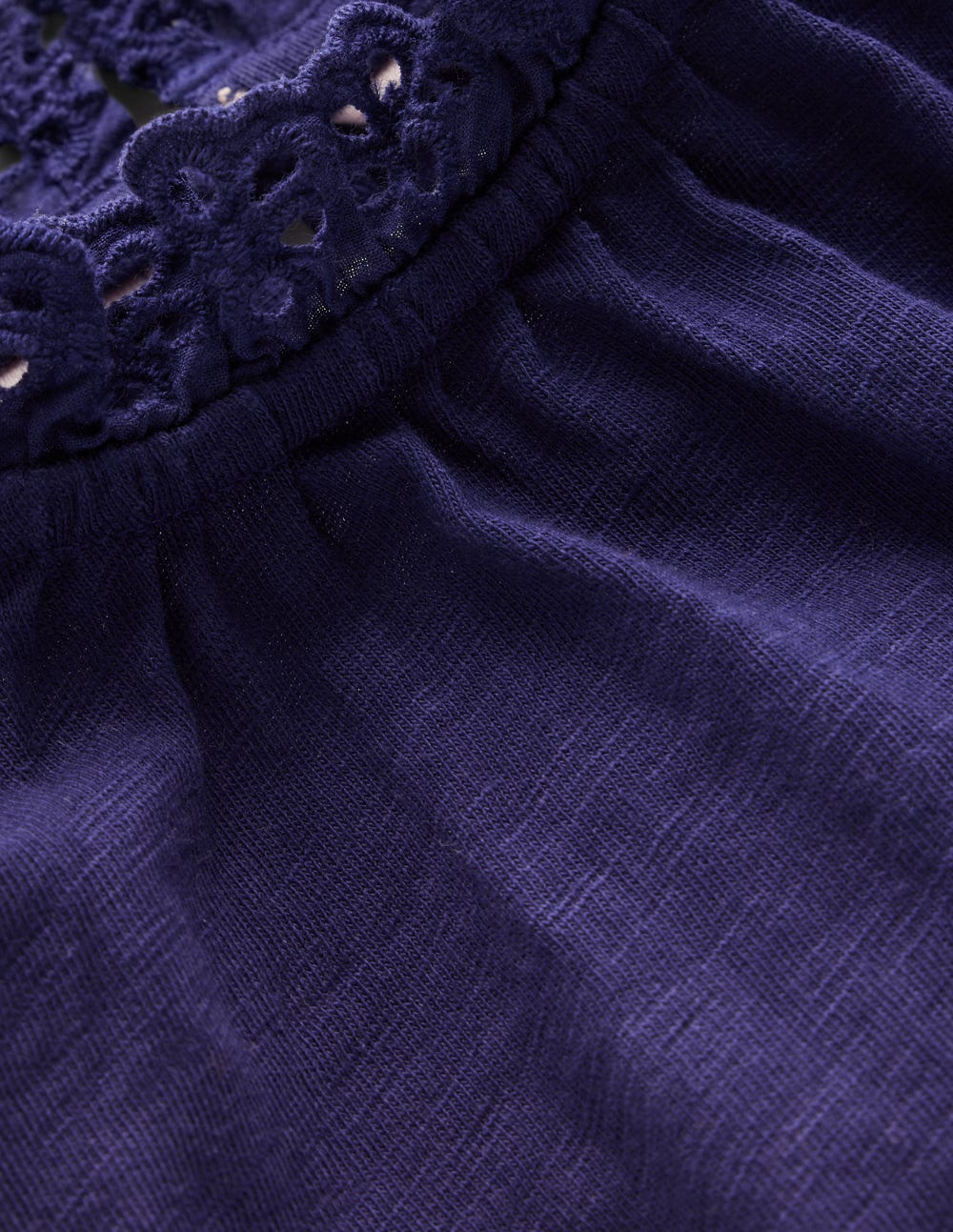 Jerseyoberteil mit Lochstickerei-Steuerbordblau - Image 3
