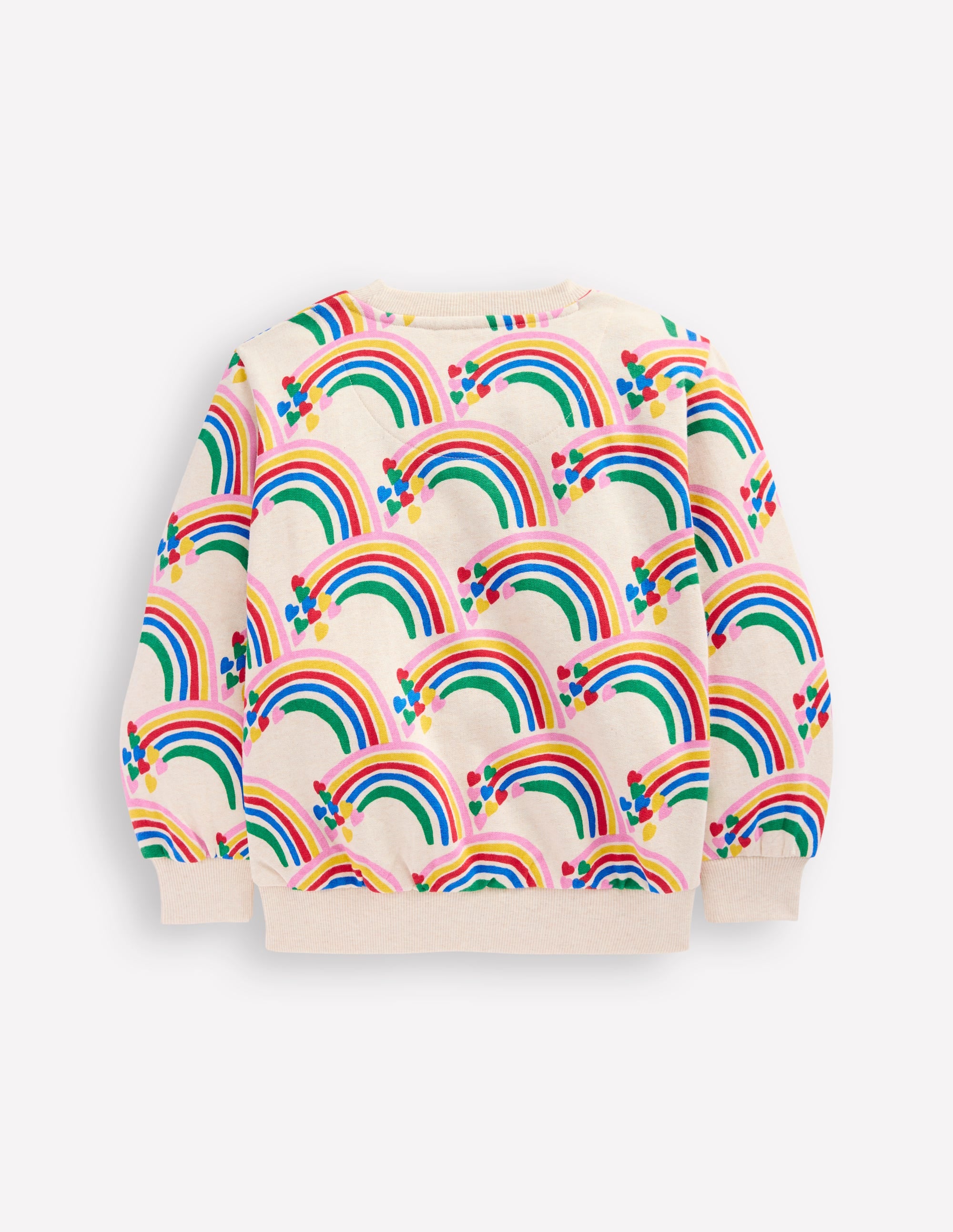 Sweat imprimé-Cœurs arc-en-ciel avoine chiné - Image 2