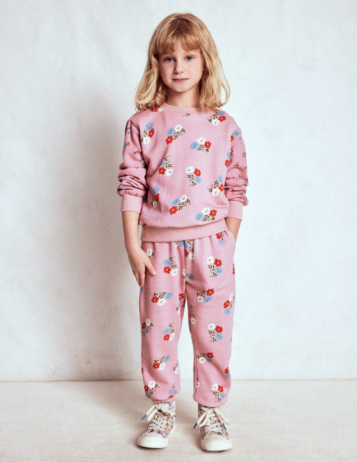 Bedrucktes Sweatshirt-Kuddelmuddel Blumenmuster