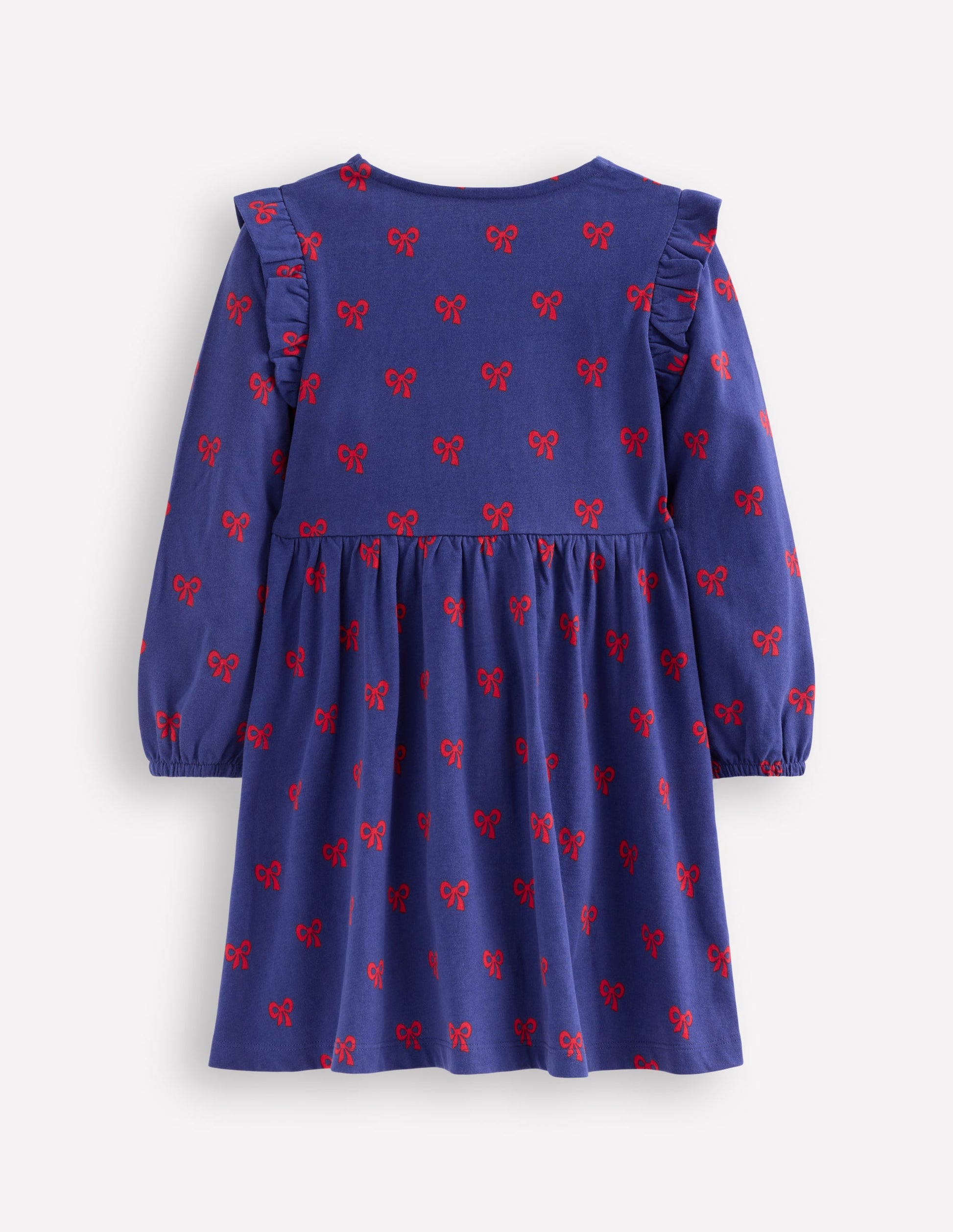 Posie Langärmliges Jerseykleid-Steuerbordblau Winzige Schleifen-2
