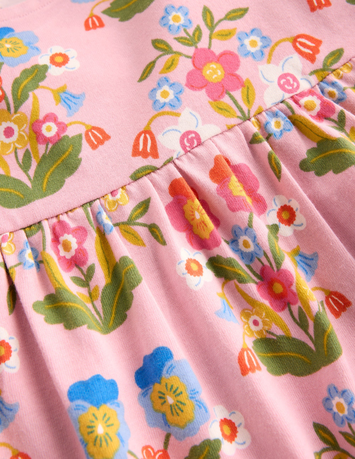 Ariel Langärmliges, schwingendes Kleid-Vintage-Rosa Stiefmütterchen - Image 3