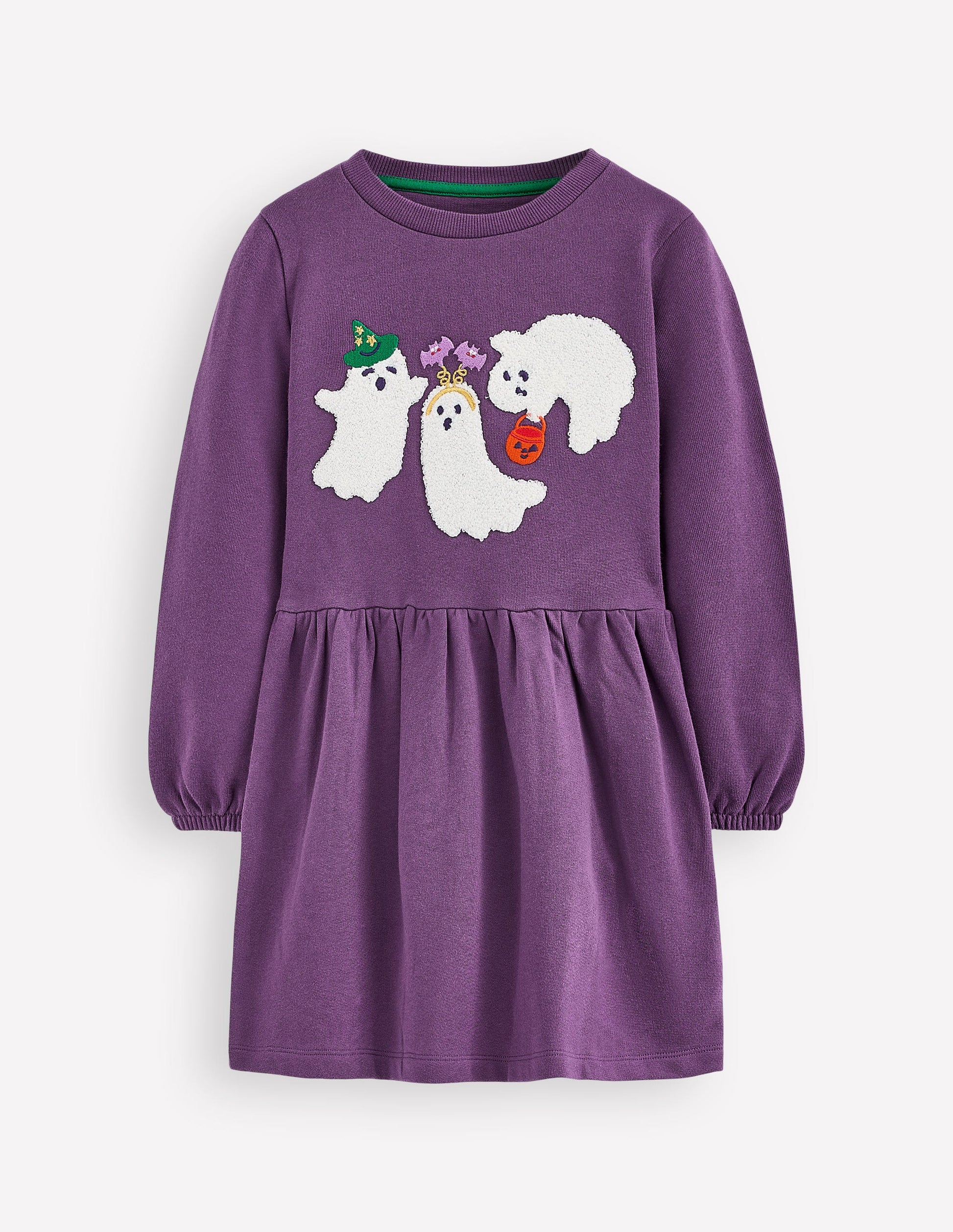 Sweatshirtkleid mit Applikation-Halloween-Geister-1