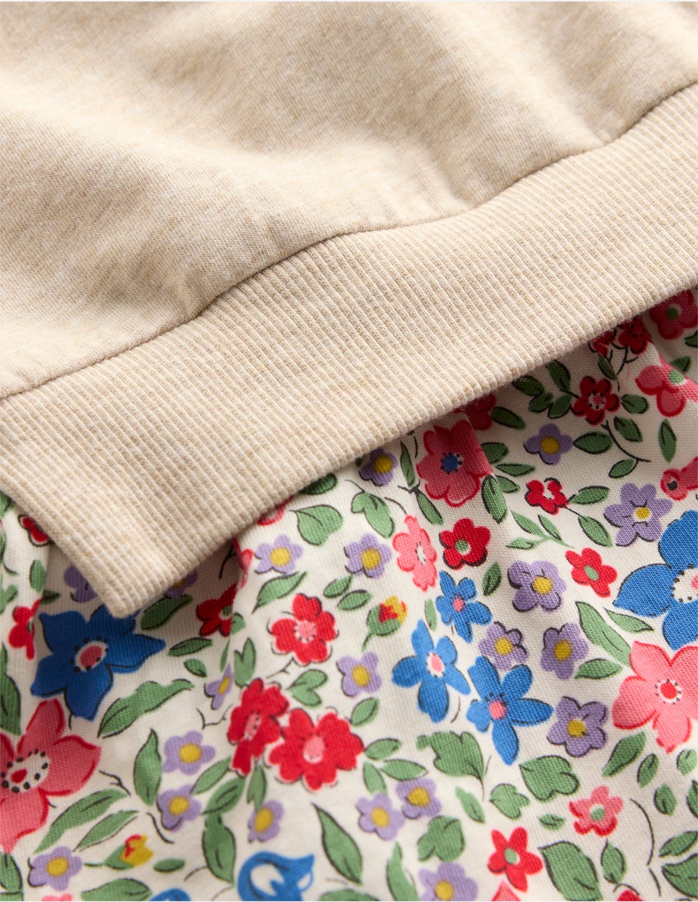 Robe-sweat 2-en-1-Motif floral baie ivoire - Image 3