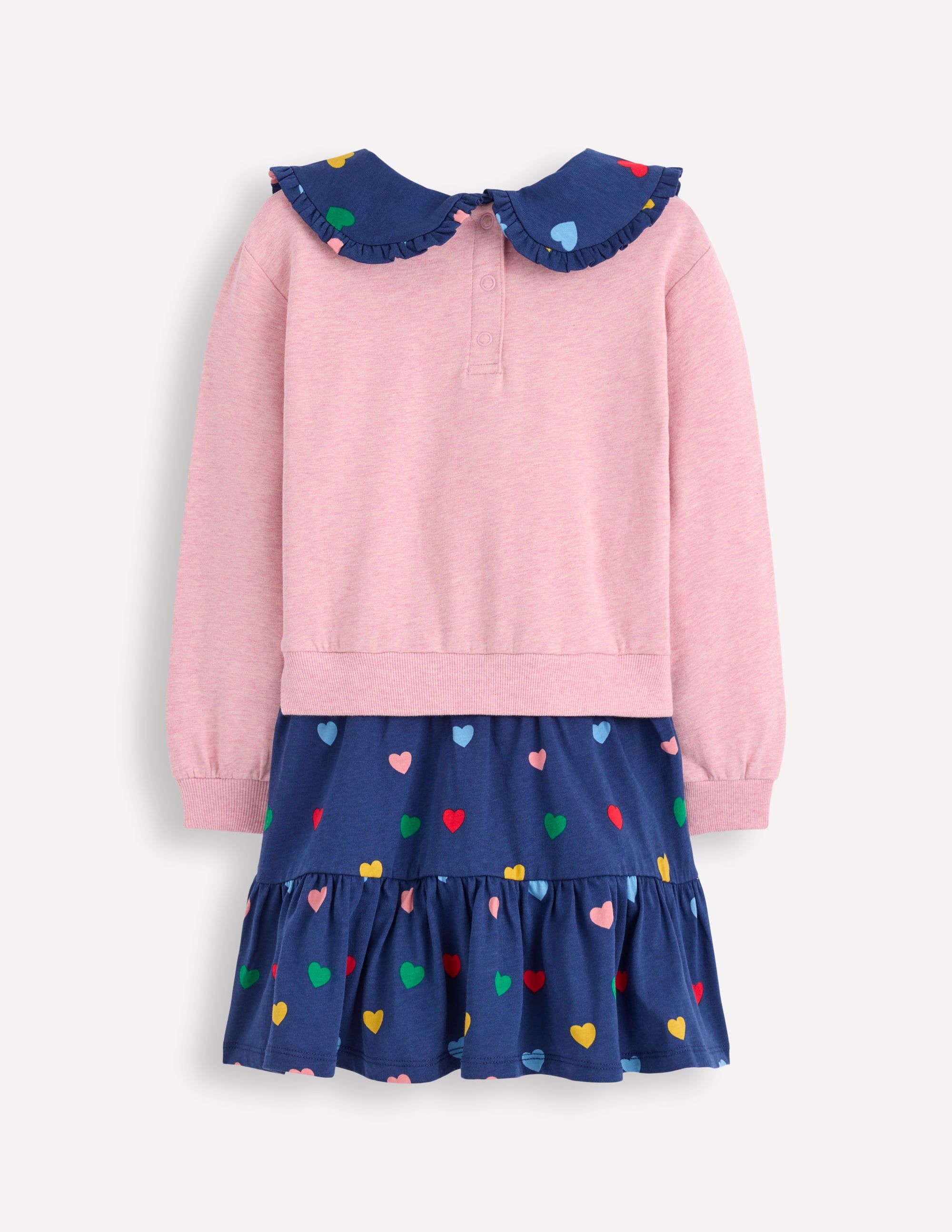 Robe-sweat 2-en-1-Cœurs bleu tribord multi - Image 6