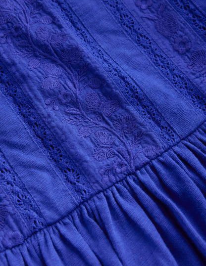 Jerseykleid mit Spitzenbesatz-Blauhäher-4