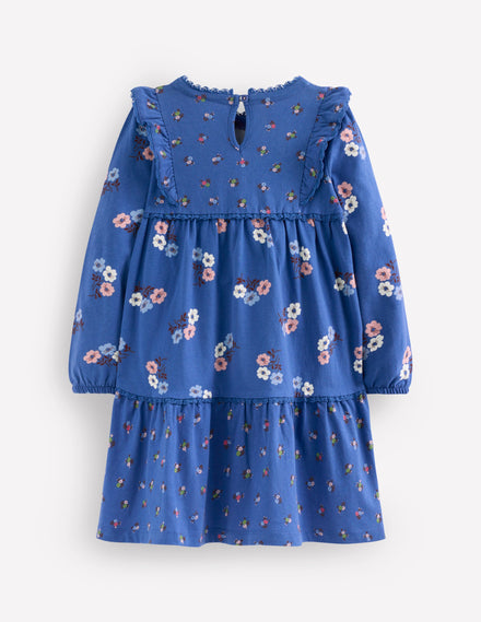 Robe motif pêle-mêle en jersey-Motif pêle-mêle petites fleurs
