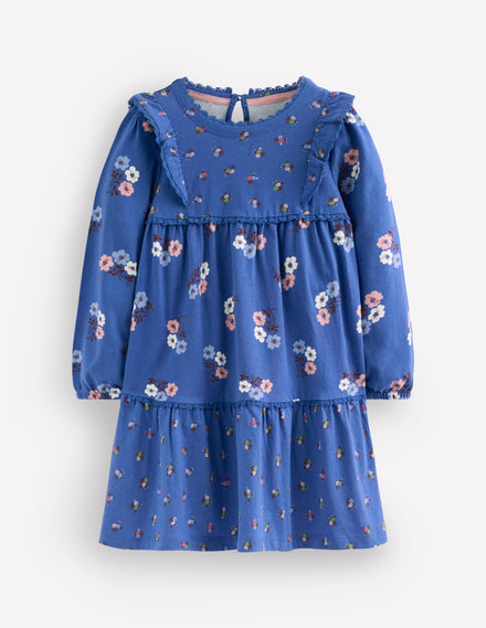 Robe motif pêle-mêle en jersey-Motif pêle-mêle petites fleurs