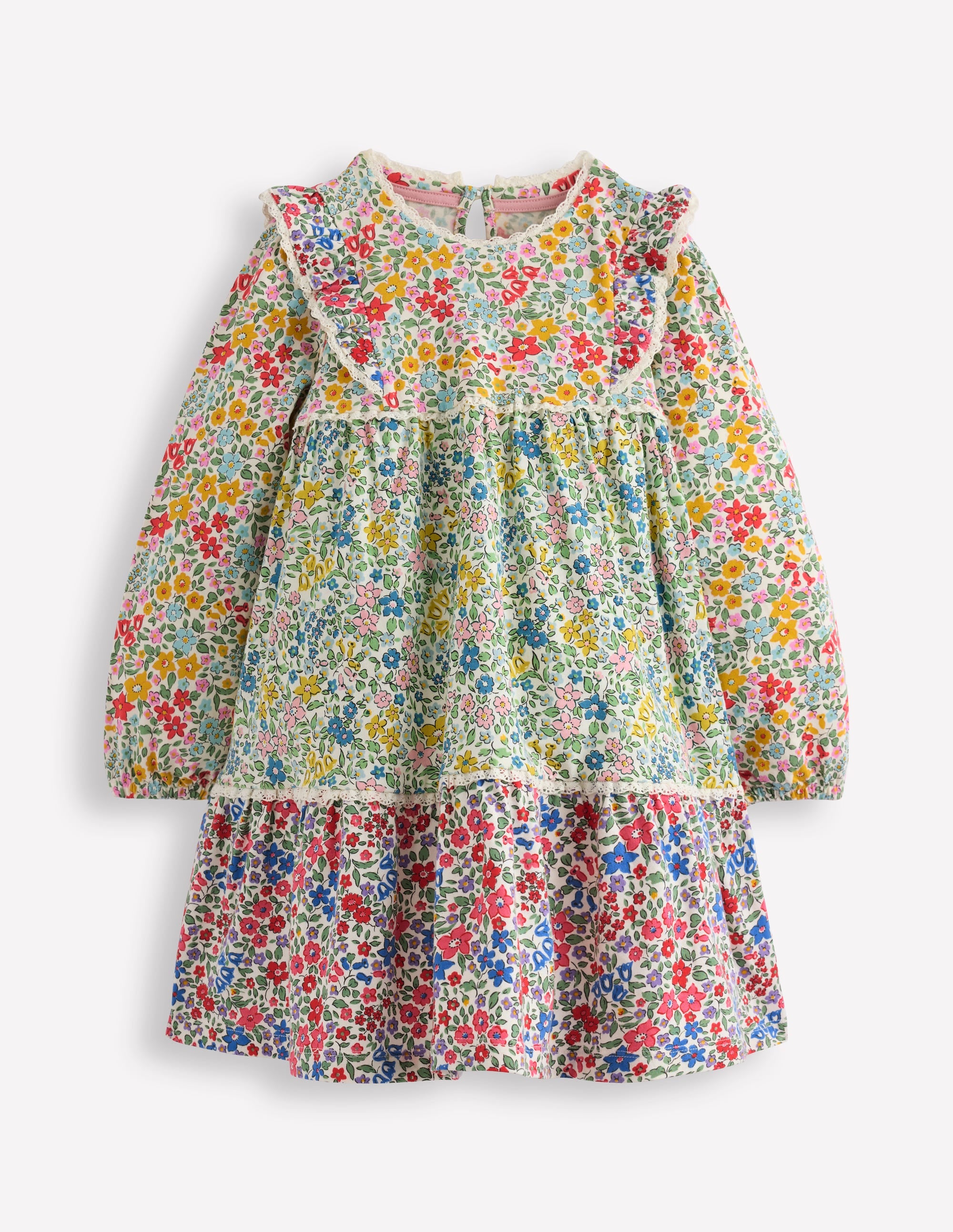 Robe motif pêle-mêle en jersey-Lit de fleurs pêle-mêle - Image 1