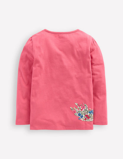 Langarmshirt mit Superstich-Design-Zuckerwattenrosa Pferde-2