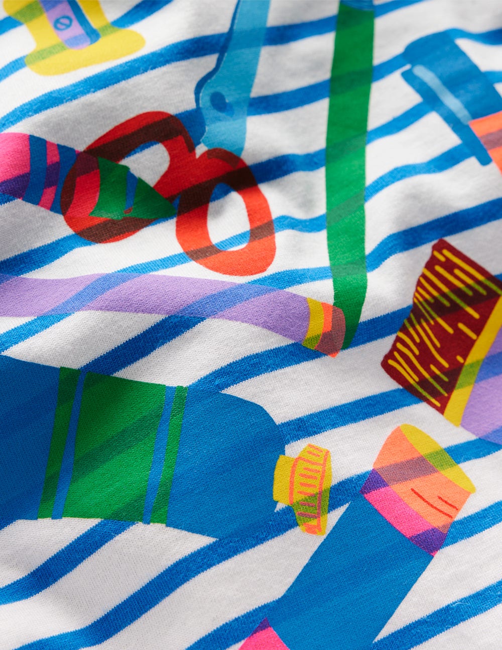 Riso Langarmshirt-Sanftes Naturweiß/Eisvogelblau - Image 3