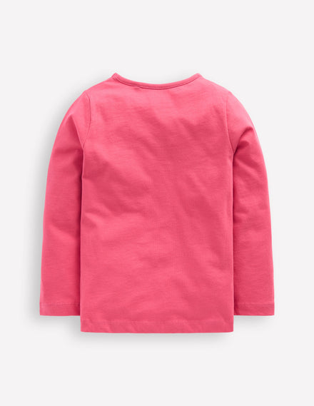 Riso Langarmshirt-Pinkrosa, Schmetterlinge