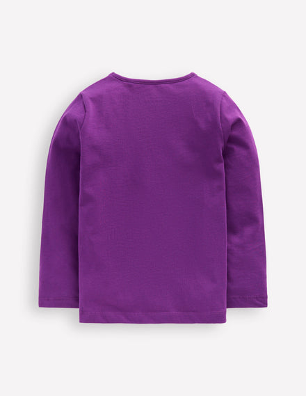 Riso Langarmshirt-Veilchenlila Geister
