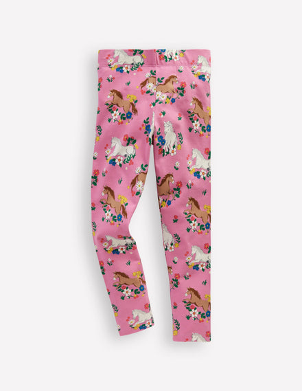 Lustige Leggings-Kirschblütenrosa Ponywiese