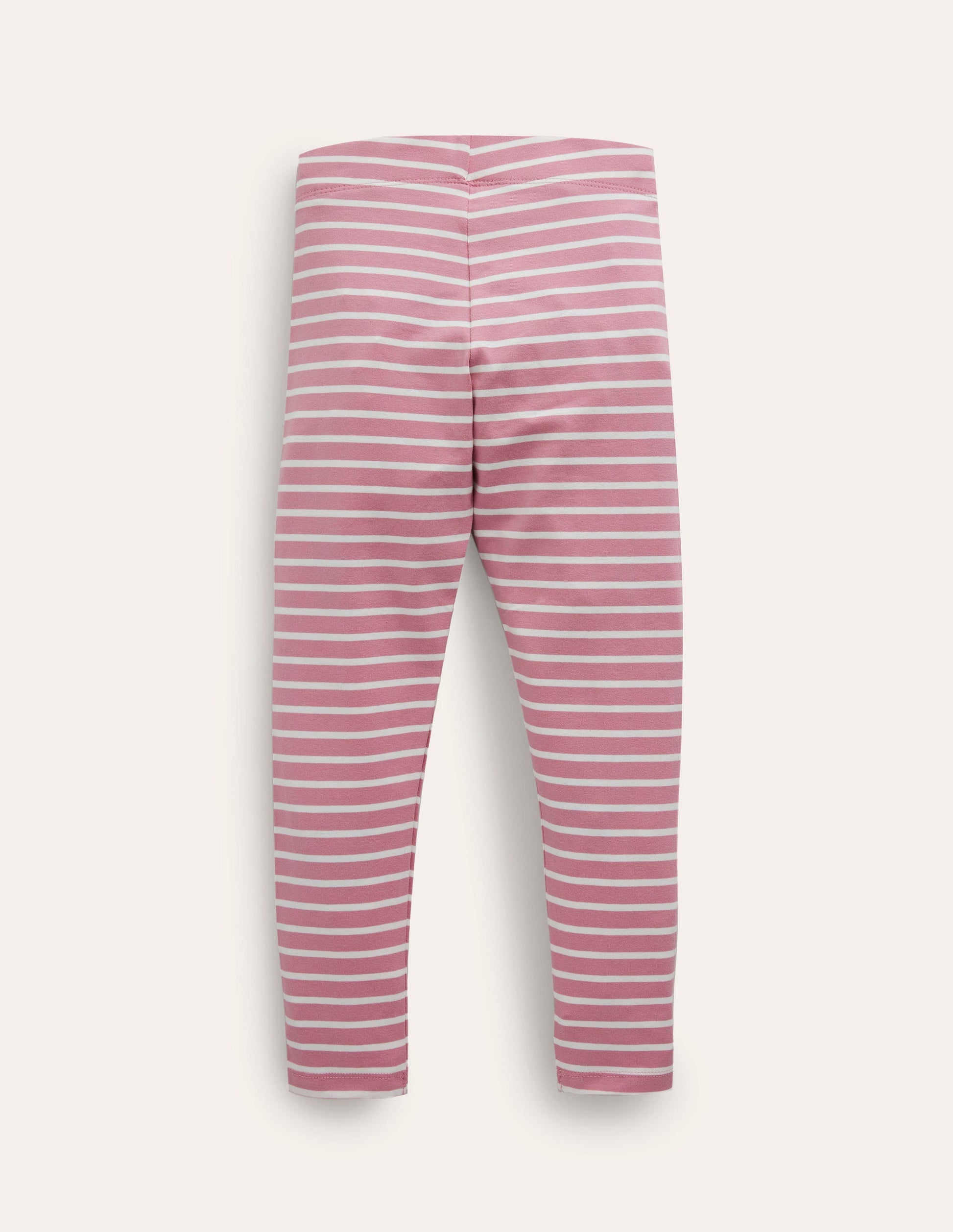 Lustige Leggings-Kirschblütenrosa/Naturweiß, Gestreift-2